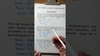 Exercícios Resolvidos de Porcentagem em Bioestatística matemática estatistica enem porcentagem [upl. by Ikila]