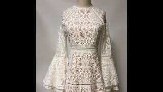 MX549 white Full lace bohemian dress [upl. by Akinal]