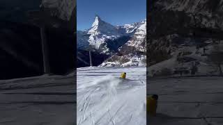 Skiing in Zermatt in front of the Matterhorn [upl. by Verile]