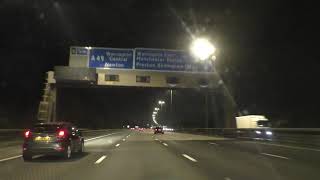 Night Drive On The M57 M62 M6 amp M5 Motorways From Liverpool To Worcester England 4th February 2024 [upl. by Aid732]