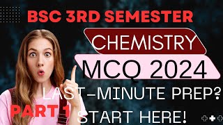 Bsc 3rd semester chemistry important objective question BSC 3rd sem chemistry mcq [upl. by Blanche571]