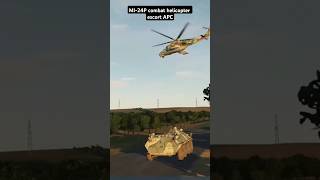 MI24P combat helicopter escort APC combathelicopter [upl. by Nilek]