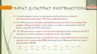 InstructionsIn port Out Port Lec20 Chp3 InputOutput amp Halting Instructions Part1of 8085 [upl. by Doran90]