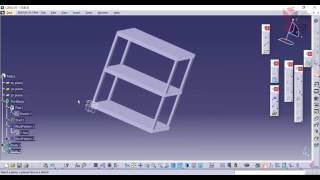 Modeling and Modal analysis of the shelves for injection molds Catia v5 [upl. by Anaik]