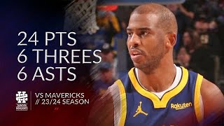 Chris Paul 24 pts 6 threes 6 asts vs Mavericks 2324 season [upl. by Engelbert]