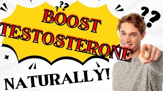 The Quickest Way to Boost Testosterone Naturally Without Pills [upl. by Jerry]