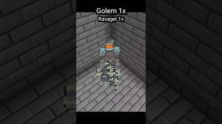 Minecraft 1 Reinforced Deepslate Golem VS 4 Ravager Shorts [upl. by Annairoc]