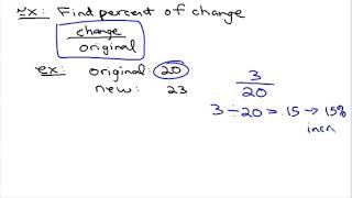 Percent of Change and Sales Tax and Discount [upl. by Klapp]