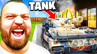 Taking my TANK To McDonald’s  DriveThru STAFF LOSE IT [upl. by Adelind]