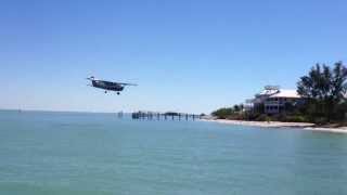 Plane landing at the North Captiva runway [upl. by Sabah243]