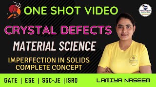 Type of Crystal Defects  one shot video  Material Science  Imperfection in solids  Lamiya Naseem [upl. by Bellew]