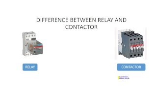 Difference between relays and contactors [upl. by Airemaj170]