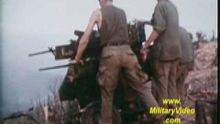 M55 Quad 50s 44th Artillery 108th Artillery Grp at Khe Sanh [upl. by Llennol]