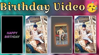 New Style Birthday Video Editing in Alight Motion Kannada BGM Video Happy Birthday Editing [upl. by Birk]