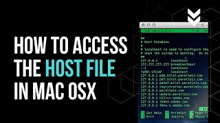 How To Access The Host File In Mac OSX [upl. by Aicileb]