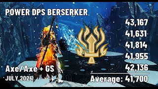 OUTDATED Power DPS Berserker  July 2024  42136 DPS [upl. by Yessej201]