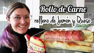 ROLLO DE CARNE PICADA RELLENO DE JAMÓN Y QUESO [upl. by Robbyn317]