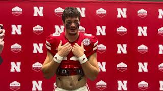 Nebraska Football Quarterback Heinrich Haarberg  Post Wisconsin 2024 [upl. by Trepur958]