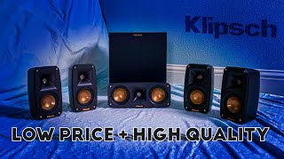 BEST BUDGET WIRED 51 HOME THEATER SPEAKERS  Klipsch Reference Theater Pack Unboxing amp Review [upl. by Tod]