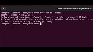 How to solve aptget update error Could not get lock varliblock It is held by process aptd [upl. by Hoxsie725]