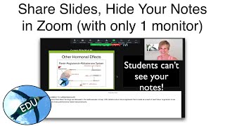 Share Your Slides Hide Your Notes in Zoom with 1 monitor [upl. by Ayila]