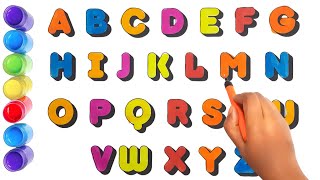 Fun and Educational ABC Coloring Adventure for Kids  Learn English Alphabets with ABC Paper [upl. by Eigna]