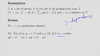 Proof of von Neumann Morgenstern Representation Theorem Part 1 [upl. by Alyat724]