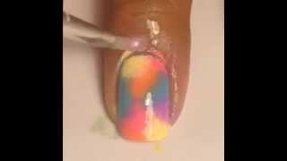 Pastel Tie Dye Nail Art [upl. by Boigie]