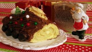 Bûche de Noël Yule Log Recipe  CookingWithAlia  Episode 127 [upl. by Salhcin]