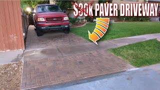 Paver Driveway DIY 110 the cost [upl. by Abdu]