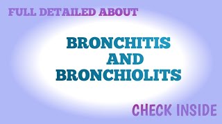 Bronchitis and bronchiolits prevention biology pharm lungs internship medico [upl. by Eenwat]