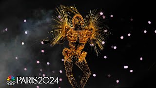 The Golden Voyager takes center stage at the Paris Olympics Closing Ceremony  NBC Sports [upl. by Ailev]