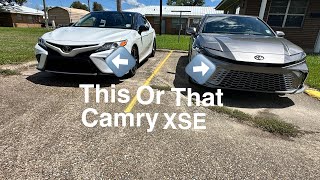 COMPARISON 2020 Camry XSE vs 2025 Camry XSE hybrid camry toyota [upl. by Mirak]