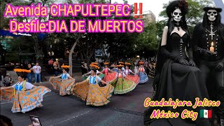 DESFILE  2024 En Avenida CHAPULTEPEC ‼️ Disfruta LAS CATRINAS En Éste Recorrido [upl. by Ohcamac]