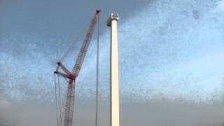 Lincoln Electric Wind Tower Build Timelapse [upl. by Oirramed]