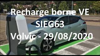 Recharge véhicule électrique sur borne publique réseau Orios SIEG63  Volvic 29082020 [upl. by Jackie432]