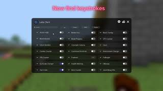 How to get lunar client keystrokes in minecraft bedrock latite client [upl. by Novar]