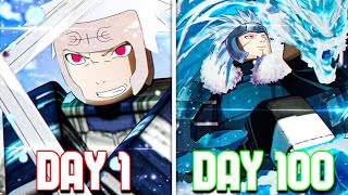 Spending 100 Days as TOBIRAMA SENJU in Shindo Life  Roblox [upl. by Devonna]