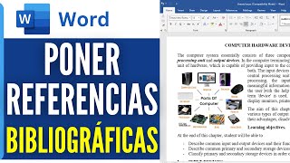 Como Poner En Word Referencias Bibliográficas 2024 [upl. by Trebmer]