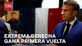 Partido de extrema derecha gana primera vuelta a Emmanuel Macron  Estrictamente Personal [upl. by Adnohs856]