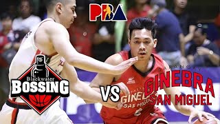 BlackWater Bossing vs Brgy Ginebra  PBA Live Play by Play Scoreboard [upl. by Oiragelo]