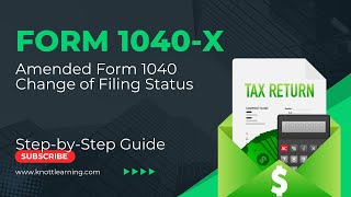 IRS Form 1040X  How to File an Amended Tax Return  Change of Filing Status Example [upl. by Eilsew]