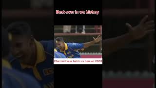 Chaminda vaas hat trick bangladesh shorts cricket worldcuprecords [upl. by Ettenal]