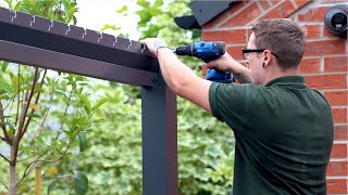 DIY Pergola Installation  Step by Step Instructions 2023 [upl. by Anotyal]