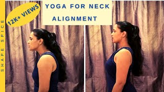 10 Minutes YOGA FOR NECK ALIGNMENT  FORWARD HEAD POSTURE FHP  HUNCHED SHOULDERS CORRECTION [upl. by Cornall63]