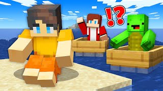 Chip STUCK on ISLAND  Milo JJ and Mikey Kicked Chip into Minecraft [upl. by Lrae]