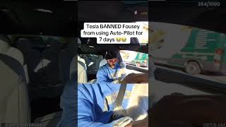 Fousey Gets Banned From Using AutoPilot In His Tesla shorts fyp viralvideos viral tesla [upl. by Kiran]