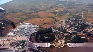 Windy Approach and Hard Landing at Malta International Airport LMML HD [upl. by Leakim61]