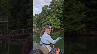 Glorious Lake Lanier Topwater Fishing shorts bassfishing [upl. by Aliuqat]