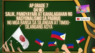 AP G7Q4W3Salik ng nasyonalismo sa pagbuo ng mga bansa sa Silangan at TimogSilangang Asya [upl. by Ludlew]